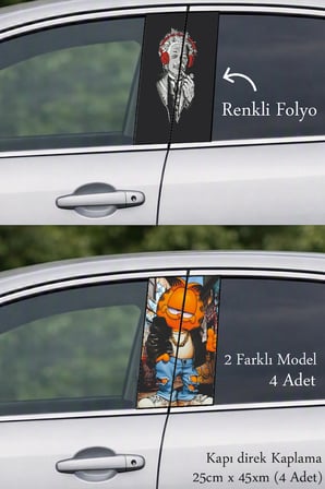 Aracınızı Daha Modern Gösteren Dekoratif Kapı Folyo Baskılı Sticker