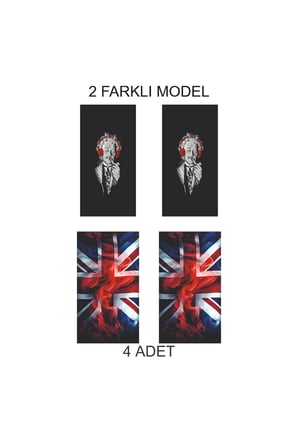 Kapı Direklerine Özel Şık Tasarım Kapı Folyo Baskılı Sticker