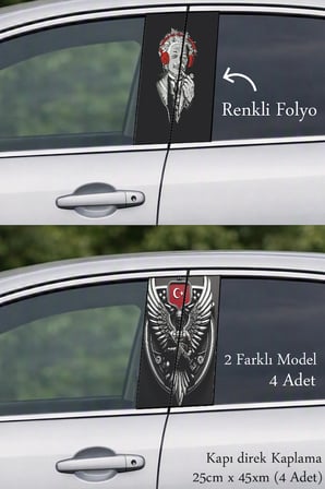 Aracınıza Yarışçı Tarzı Kazandıran Kapı Folyo Baskılı Sticker
