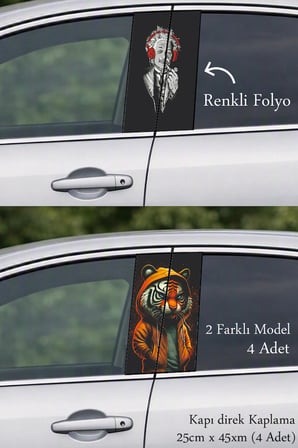 Otomobiliniz İçin Dikkat Çekici Kapı Folyo Baskılı Sticker
