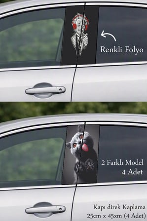 Otomobilinize Özel Sportif Detay Kapı Folyo Baskılı Sticker