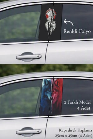 Aracınızın Kapı Direklerini Şıklaştıran Kapı Folyo Baskılı Sticker
