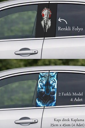 Aracınıza Özel Dekoratif Görünüm Sunan Kapı Folyo Baskılı Sticker