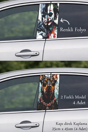 Otomobiliniz İçin Modern Dekorasyon Kapı Folyo Baskılı Sticker