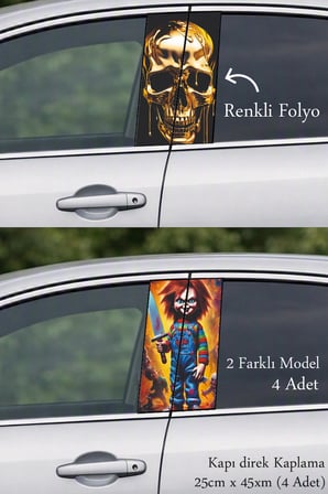 Premium Araç Dekoru Kapı Direk Folyo Sticker Etiket
