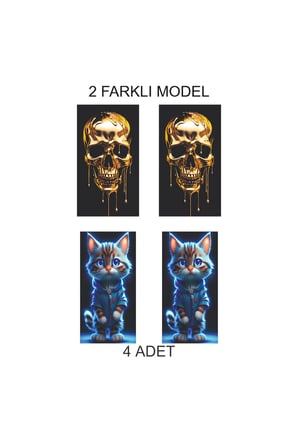 İkonik Tasarım Kapı Direk Folyo Sticker Etiket