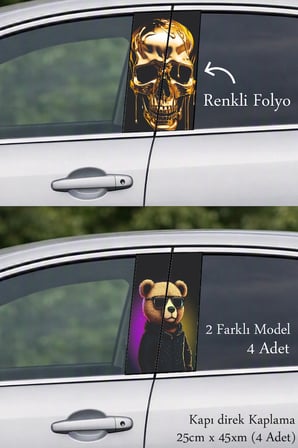 Prestijli Görünüm Kapı Direk Folyo Sticker Etiket