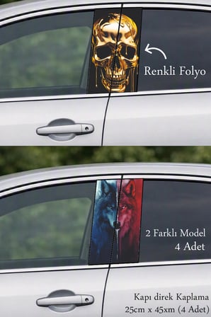Retro Tasarım Kapı Direk Folyo Sticker Etiket