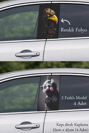 Custom Tasarım Kapı Direk Folyo Sticker Etiket