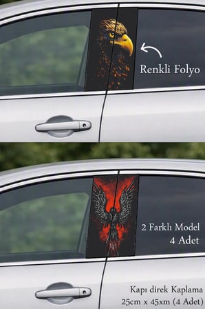 Araç Styling Kapı Direk Folyo Sticker Etiket