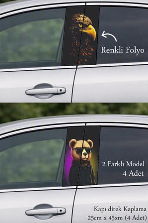 Özel Desen Kapı Direk Folyo Sticker Etiket