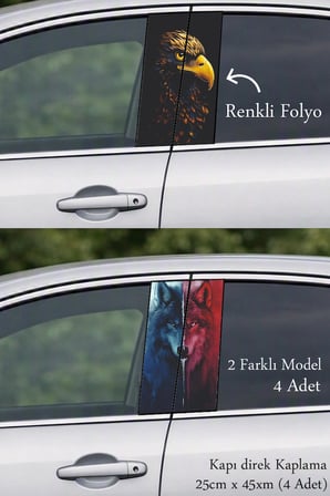 Sade Tasarım Kapı Direk Folyo Sticker Etiket