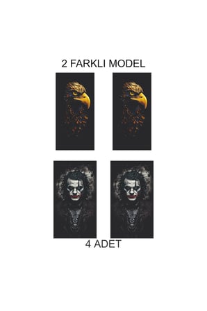 Zıt Renkli Kapı Direk Folyo Sticker Etiket