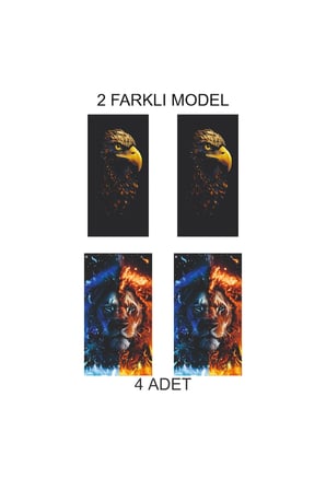 İki Renkli Kapı Direk Folyo Sticker Etiket