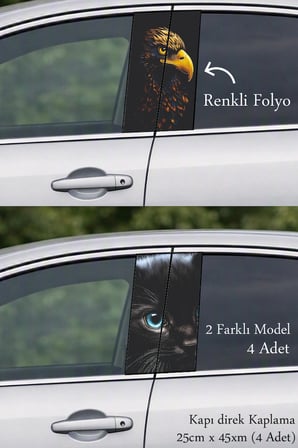 Grafik Desen Kapı Direk Folyo Sticker Etiket