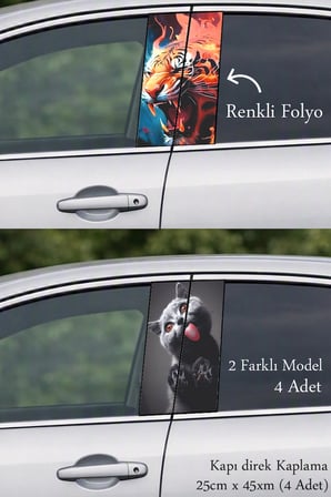 Özel Grafik Kapı Direk Folyo Sticker Etiket