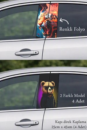 Modern ve Zarif Kapı Direk Folyo Sticker Etiket