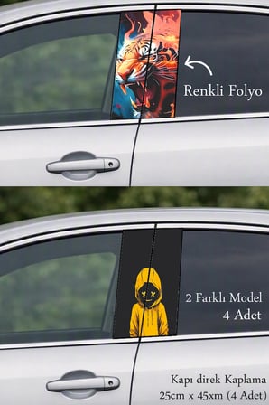 Dikkat Çekici Kapı Direk Folyo Sticker Etiket