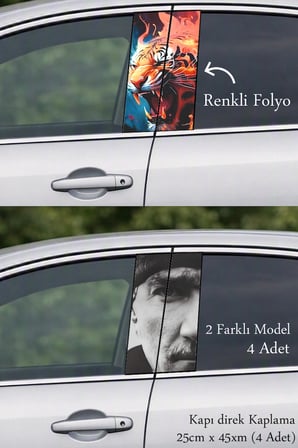 Farklı ve Şık Kapı Direk Folyo Sticker Etiket
