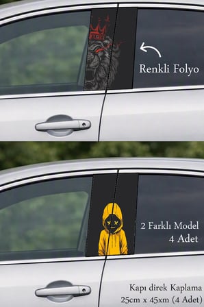 Aracınız İçin Şık Kapı Direk Folyo Sticker Etiket