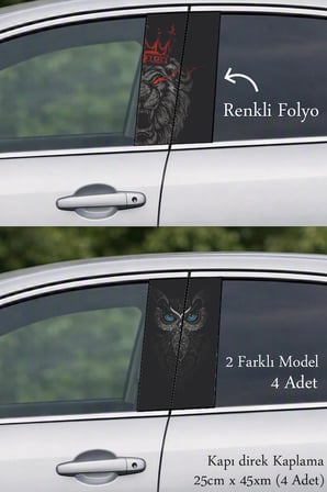 Araç Tasarımını Tamamlayan Kapı Direk Folyo Sticker Etiket