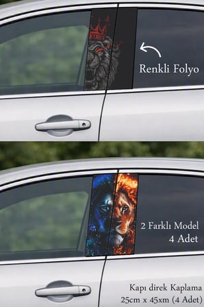 Aracın Stilini Yansıtan Kapı Direk Folyo Sticker Etiket