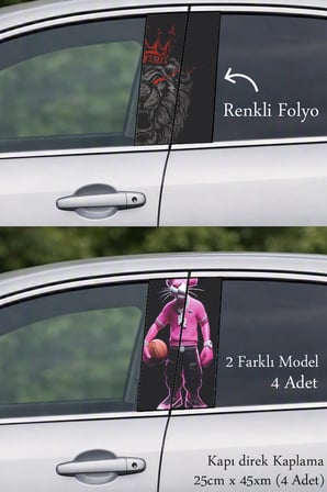 Araca Farklılık Katan Kapı Direk Folyo Sticker Etiket