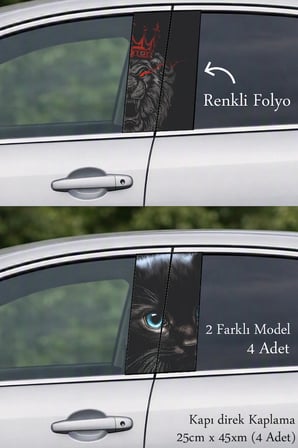 Araca Şıklık Katan Kapı Direk Folyo Sticker Etiket