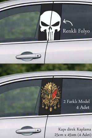 Aracınıza Farklılık Katan Kapı Direk Folyo Sticker Etiket