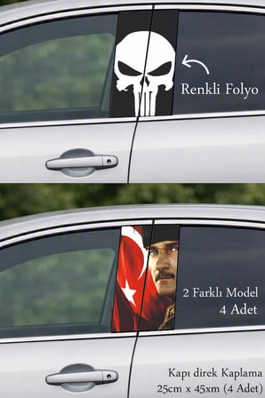 Aracınıza Stil Katan Kapı Direk Folyo Sticker Etiket
