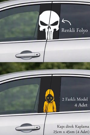 Zamansız Tasarım Kapı Direk Folyo Sticker Etiket