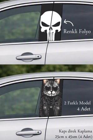 Kendine Özgü Kapı Direk Folyo Sticker Etiket