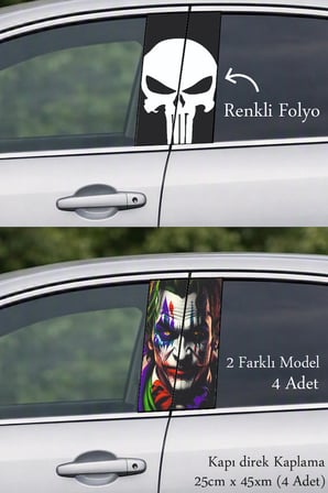 Prestijli Tasarım Kapı Direk Folyo Sticker Etiket