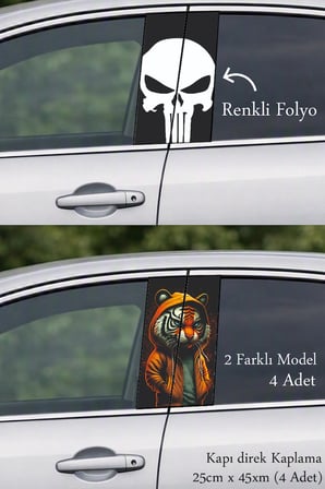 Şık Detay Kapı Direk Folyo Sticker Etiket