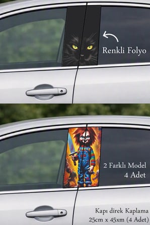 Klasik Tasarım Kapı Direk Folyo Sticker Etiket
