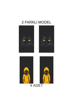 Farklı Görünüm Kapı Direk Folyo Sticker Etiket