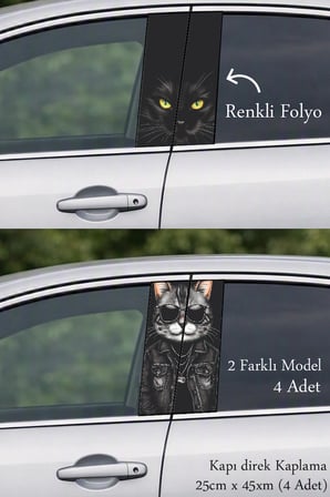 Özgün Görsel Kapı Direk Folyo Sticker Etiket