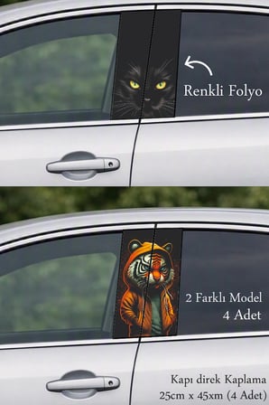 Tasarım Detayı Kapı Direk Folyo Sticker Etiket