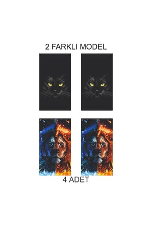 Modern Tasarım Dokunuşu Kapı Direk Folyo Sticker Etiket