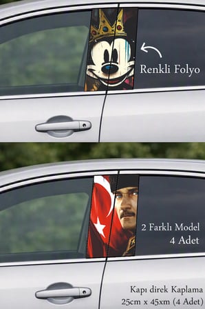 Araçlara Modern Dokunuş Kapı Direk Folyo Sticker Etiket