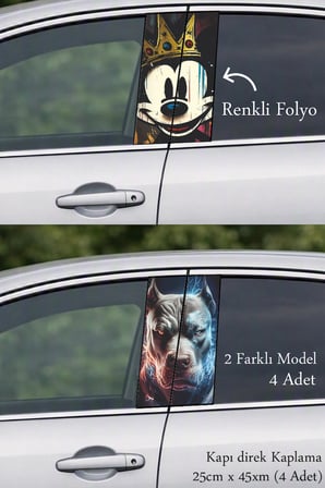 İddialı Görünüm Kapı Direk Folyo Sticker Etiket