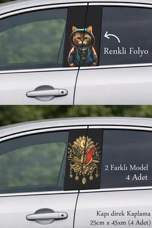 İkonik Görünüm Kapı Direk Folyo Sticker Etiket
