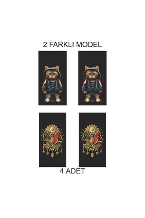 İkonik Görünüm Kapı Direk Folyo Sticker Etiket
