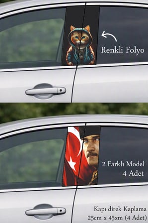 İkonik Stil Kapı Direk Folyo Sticker Etiket