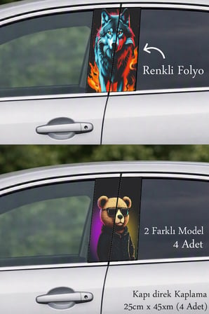 Zarafeti Yansıtan Kapı Direk Folyo Sticker Etiket