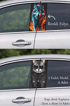 Karakteri Yansıtan Kapı Direk Folyo Sticker Etiket