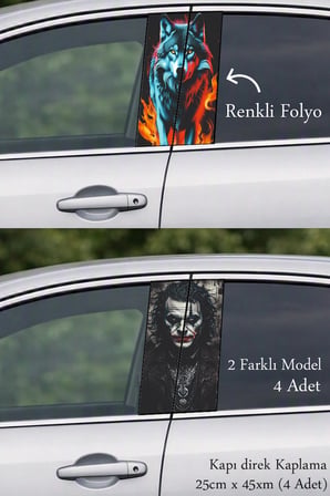 Sade ve Şık Kapı Direk Folyo Sticker Etiket