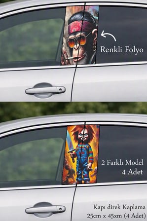Modern ve Özgün Kapı Direk Folyo Sticker Etiket