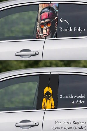 Özel ve Modern Kapı Direk Folyo Sticker Etiket