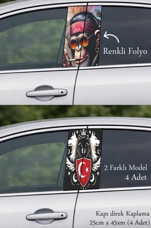 Klasik ve Şık Kapı Direk Folyo Sticker Etiket